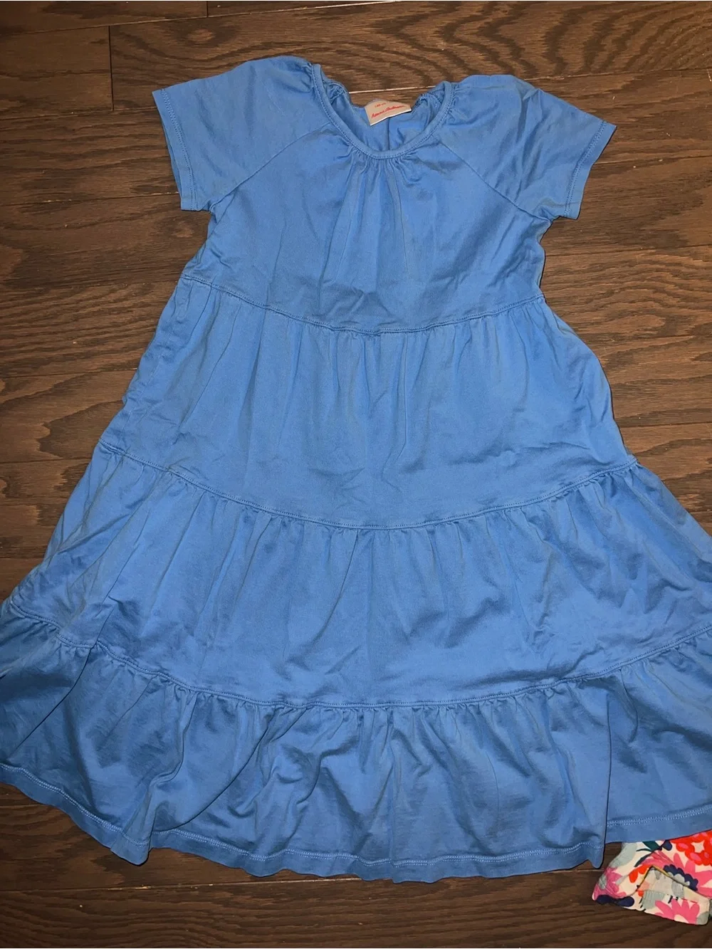Hanna Andersson Blue Tiered Dress & Multicolor Floral Sundress Set